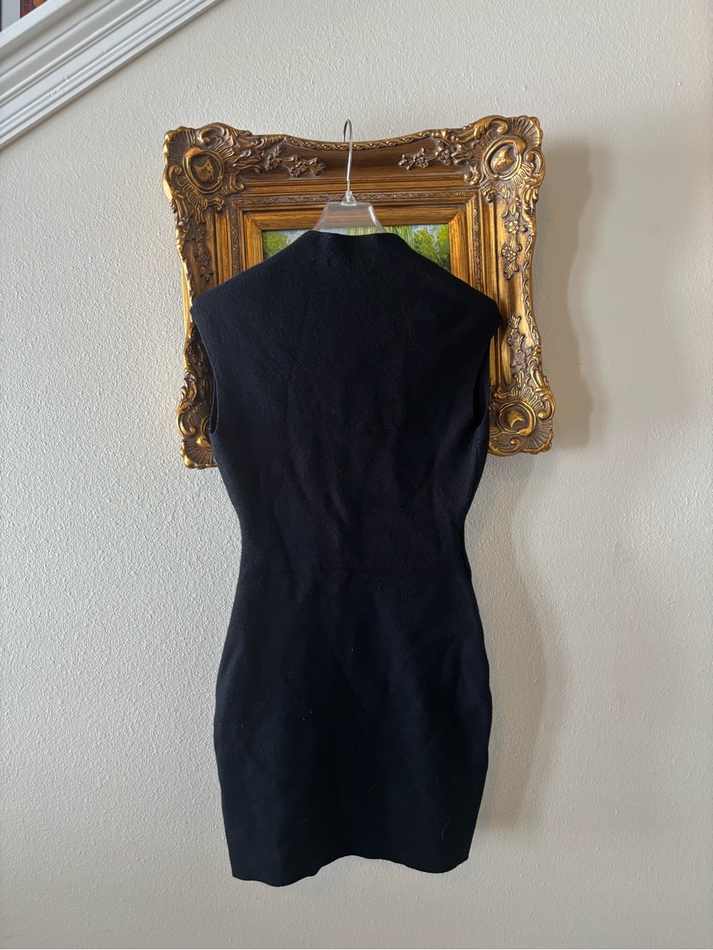 Abercrombie & Fitch Black Mock Neck Sleeveless Knit Mini Dress - Picture 3 of 5
